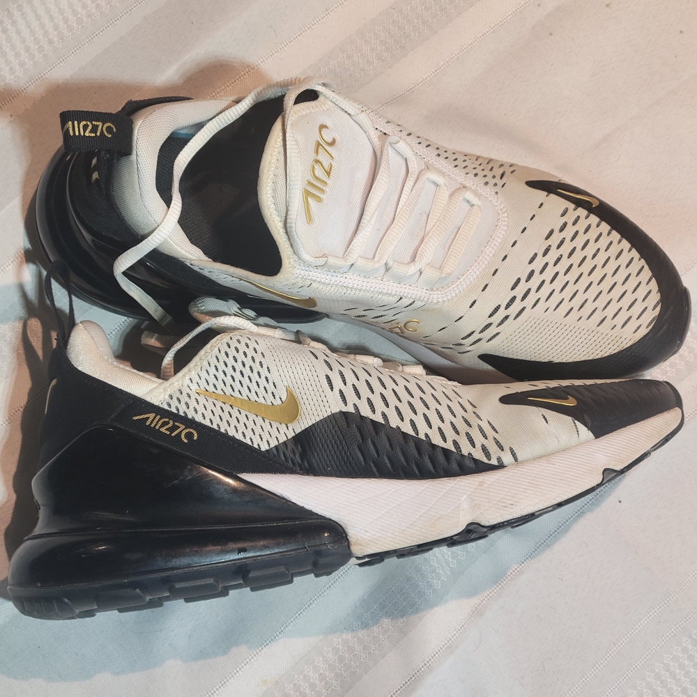 Nike Air Max 270 White and Black Sneakers